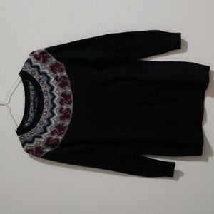 Wool blend sweater with squirrel motif